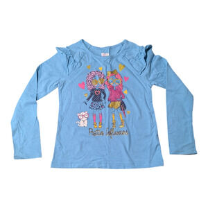 365 Kids-Girls Long Sleeve Shirt-Cool Graphic-Positive-Size 6-Well Cared For